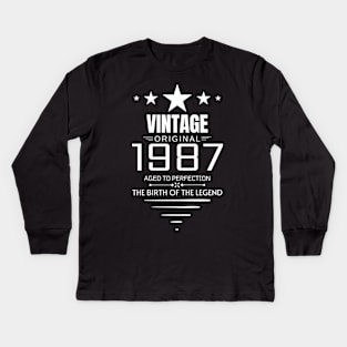 Vintage 1987 - Birthday Gift Kids Long Sleeve T-Shirt